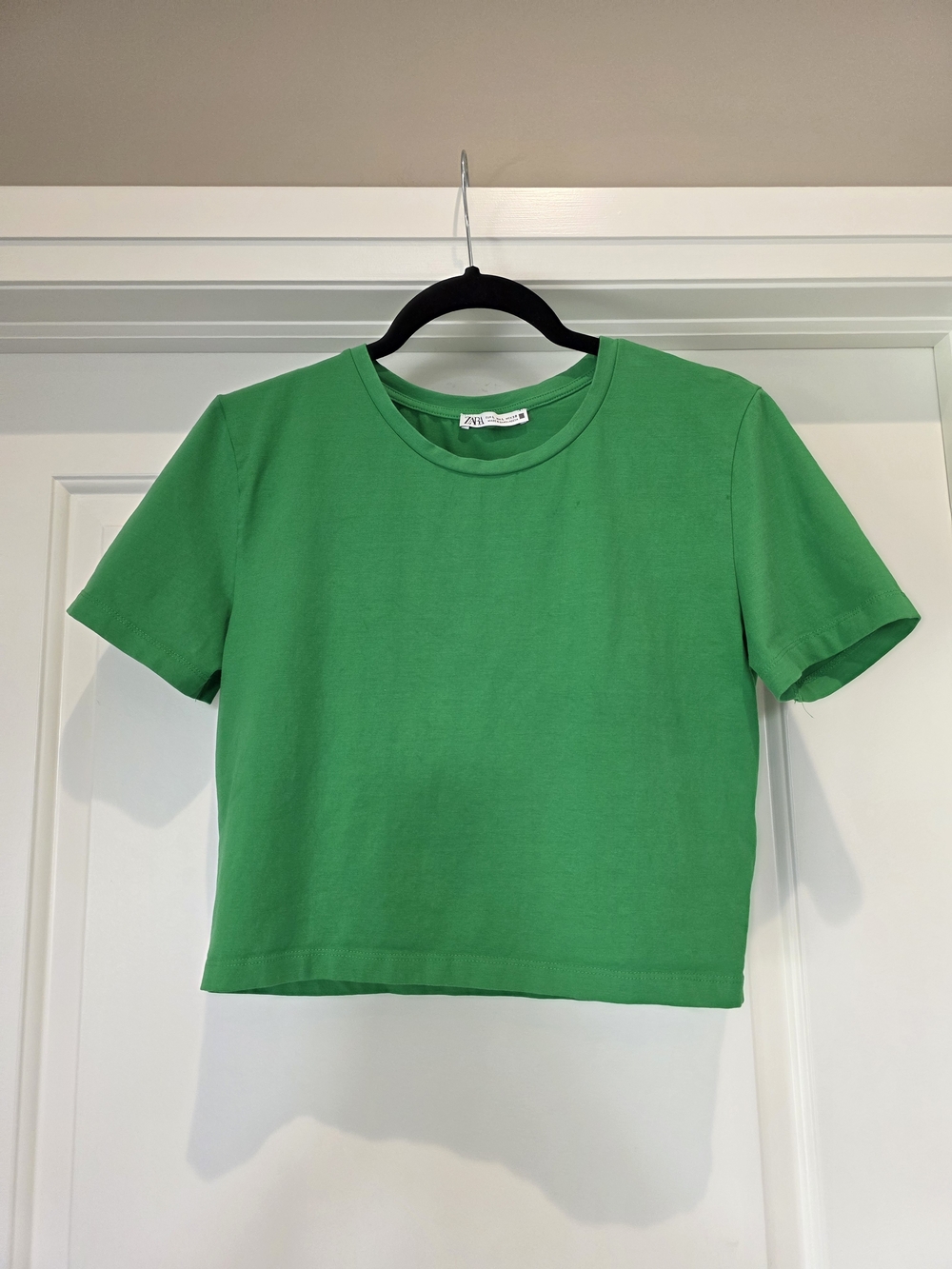 Zara Kelly Green Crew Neck Tee